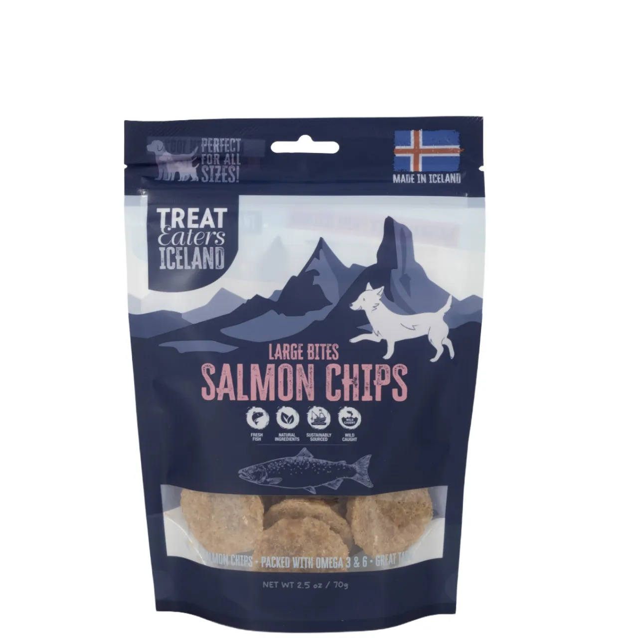 Treateaters Iceland laksechips til hund 70 g